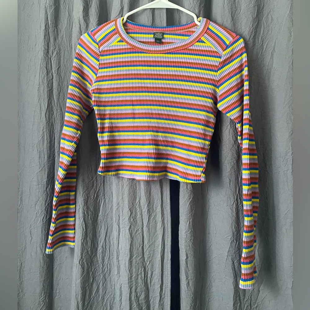 Wild Fable multicolored striped crop top